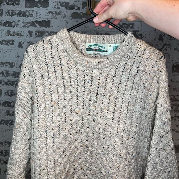 Aran crafts | mens made in Ireland merino wool sweater knitted - Picture 1 of 8